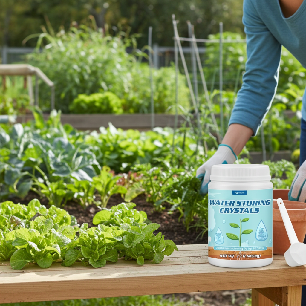 1LB Water-Storing Crystals for Plants – Soil Moisture Retention Polymer with Measuring Spoon – Water Gel for Indoor & Outdoor Gardening - Yalz Store