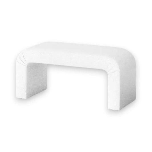 Cicely Waterfall Bench Cream Boucle - Threshold: Padded, No Assembly, Bedroom Furniture - Yalz Store