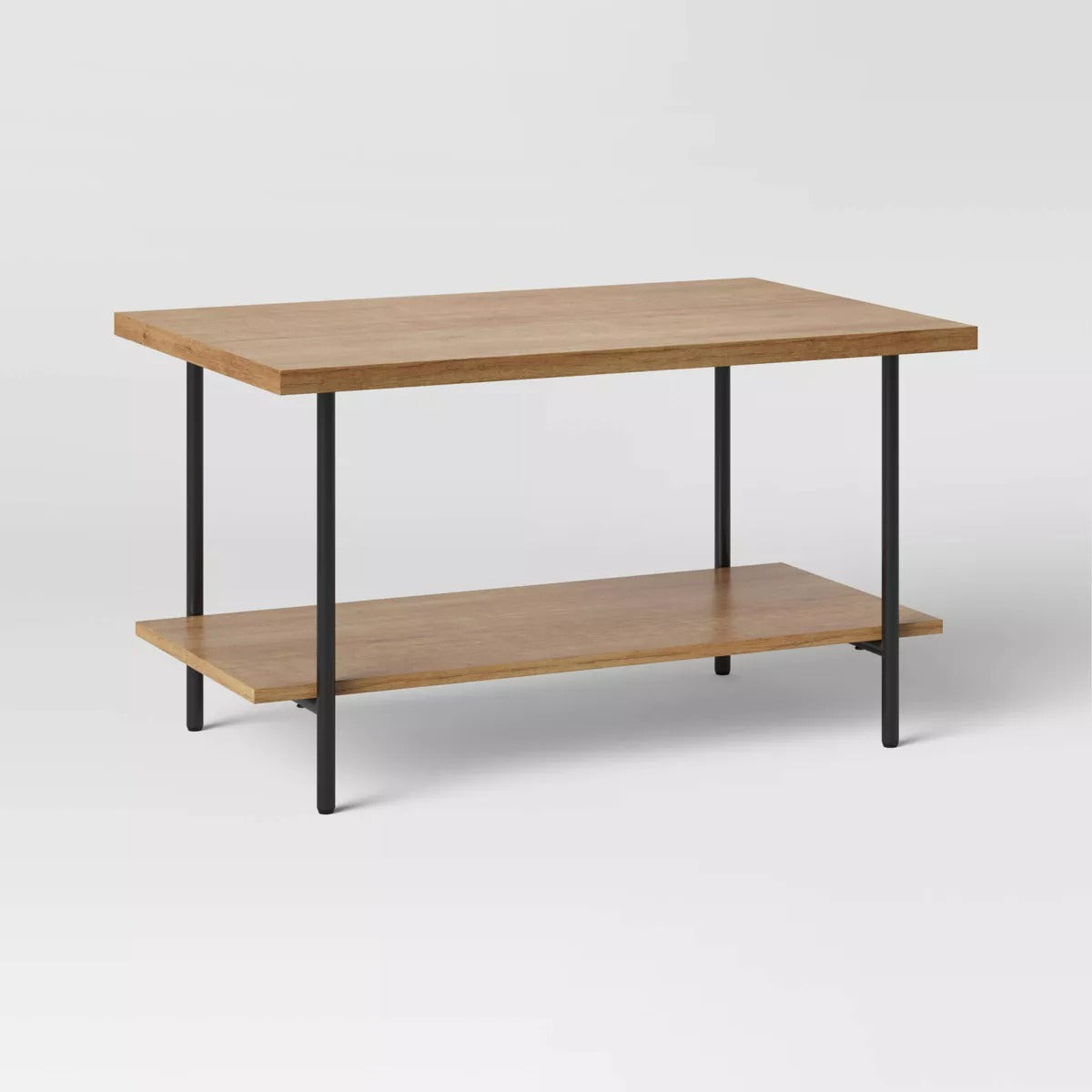 Wood and Metal Dorm Coffee Table Natural - Room Essentials: Sleek, Modern Living Room Furniture