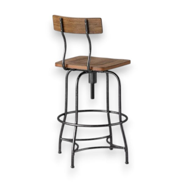 Woodsboro Adjustable Barstool Brown - Threshold: Metal Frame, Wood Seat, Home Bar Furniture - Yalz Store