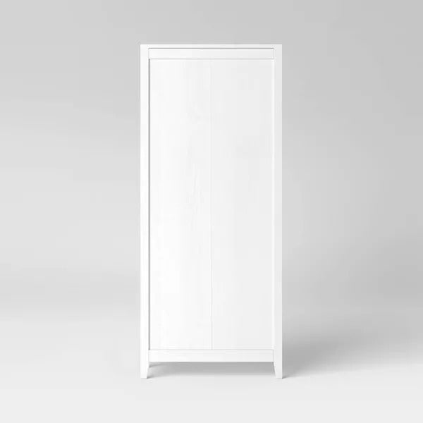 72" Carson 5 Shelf Bookcase White - Threshold: Durable Wood, Modern Design, Open Shelves