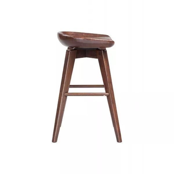 24" Bali Swivel Counter Height Barstool: Wood Frame, Backless - Boraam