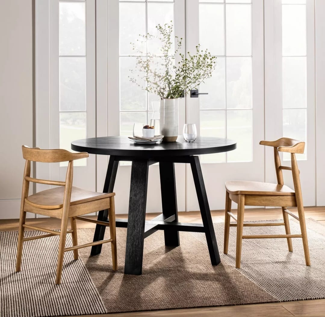 2-Pack Kaysville Curved Back Wood Dining Chairs, Natural - Threshold designed with Studio McGee.
