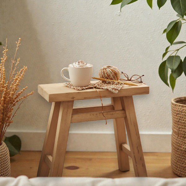 Thatcher Wood Stool Natural - Threshold designed with Studio McGee - Yalz Store