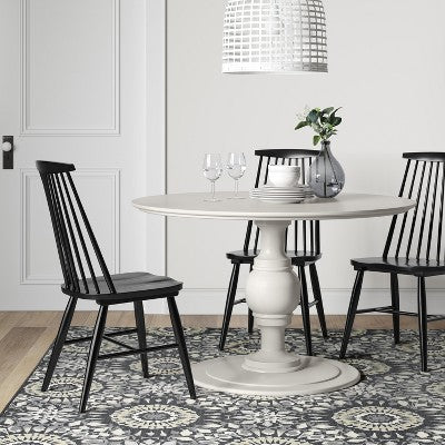 Harwich High Back Windsor Dining Chair Black FA - Threshold: Rubberwood Frame, Spot Clean, Modern Style
