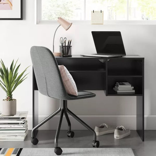 Student Writing Dorm Desk with Storage Black - Room Essentials