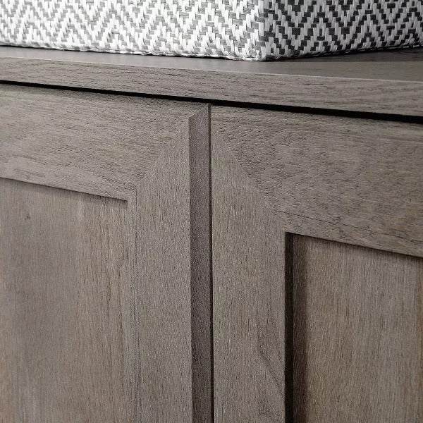 Sauder 70" 5 Shelf Bookcase with Doors Mystic Brown: Mid-Century Modern, MDF Frame, Vertical Storage