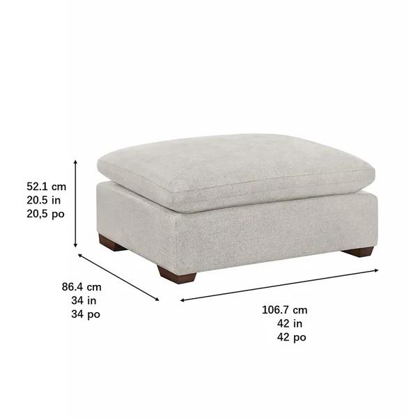 LOWELL FABRIC OTTOMAN