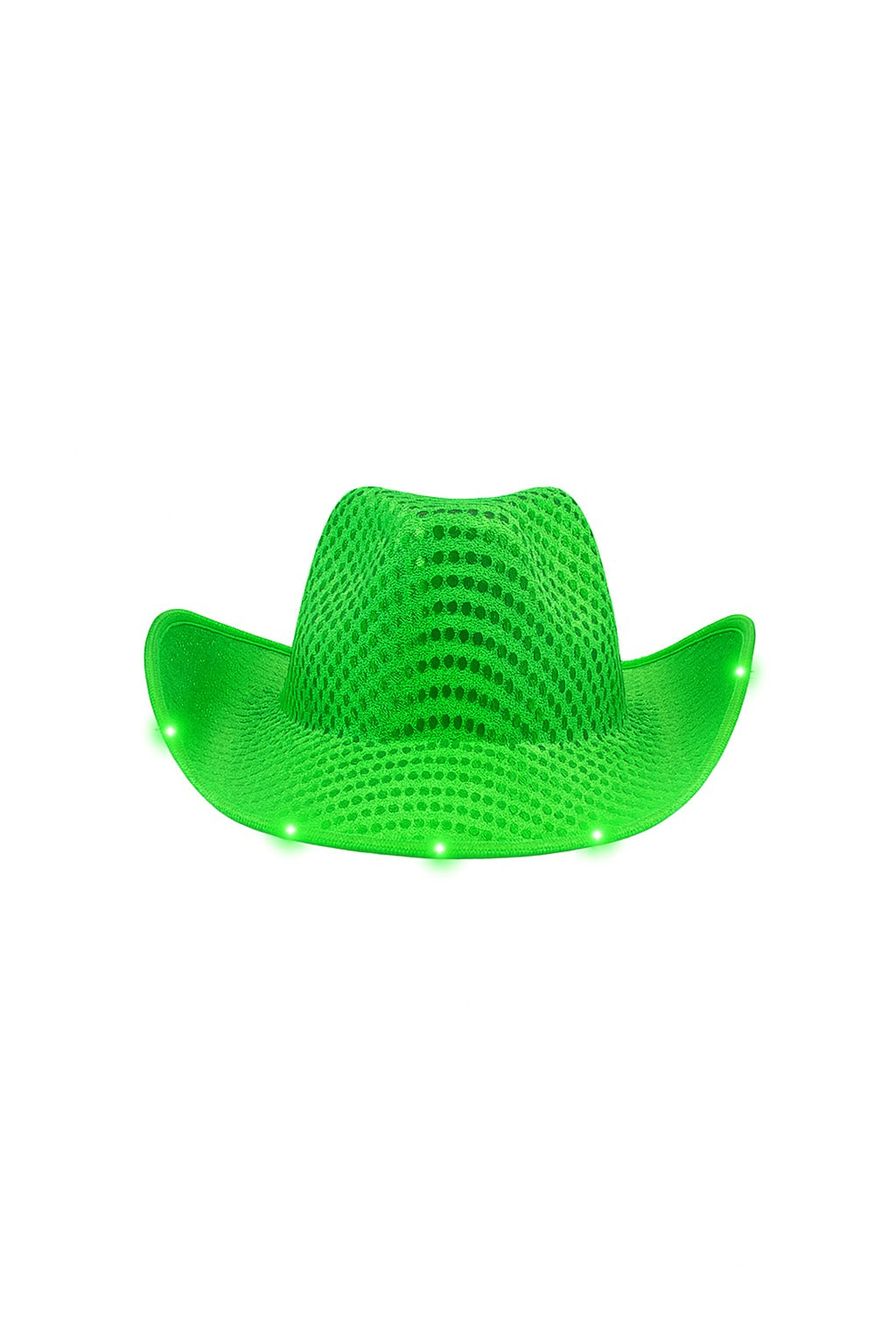 LED Flashing Light up Cowboy Hat with Sequins for Party Performance