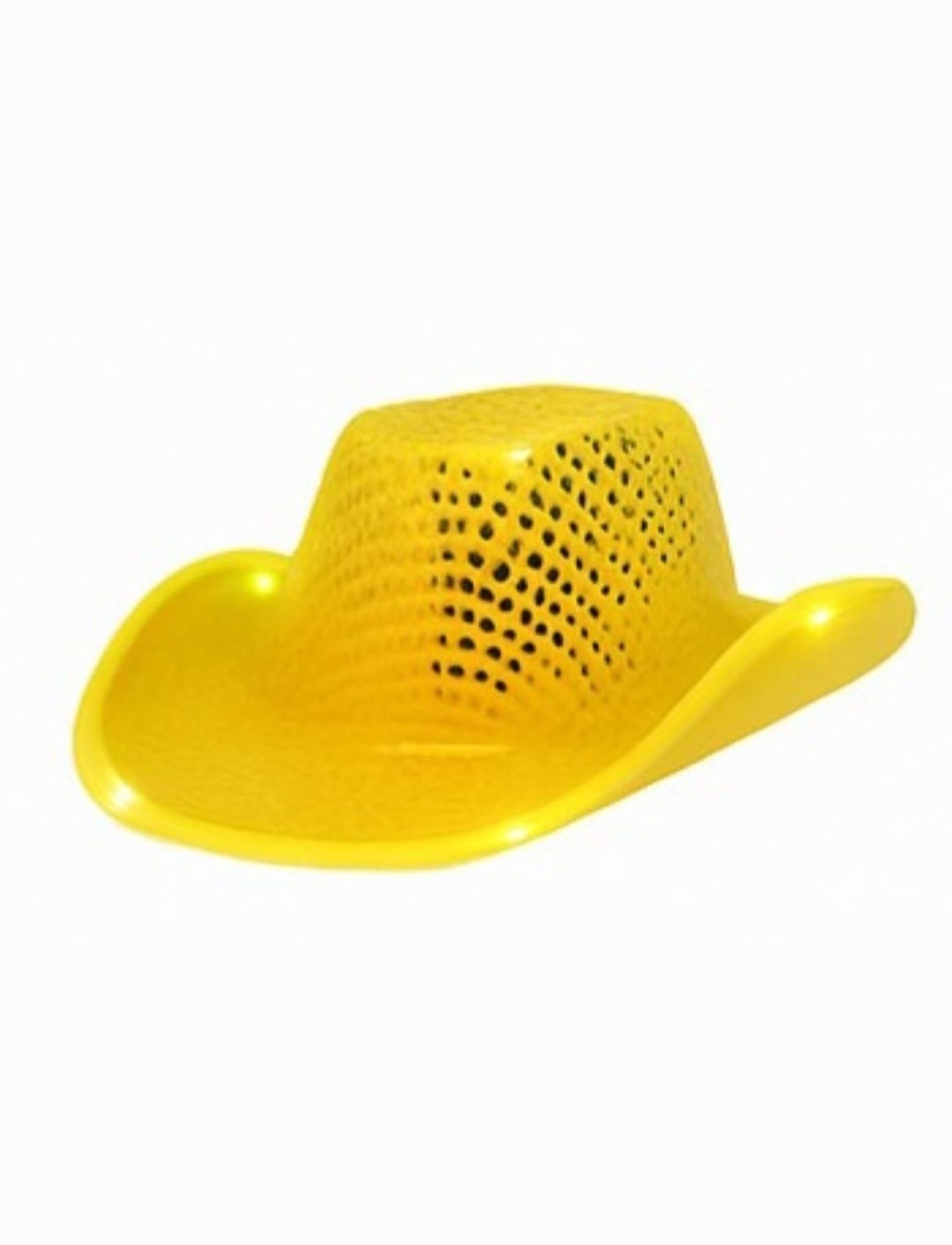 LED Flashing Light up Cowboy Hat with Sequins for Party Performance