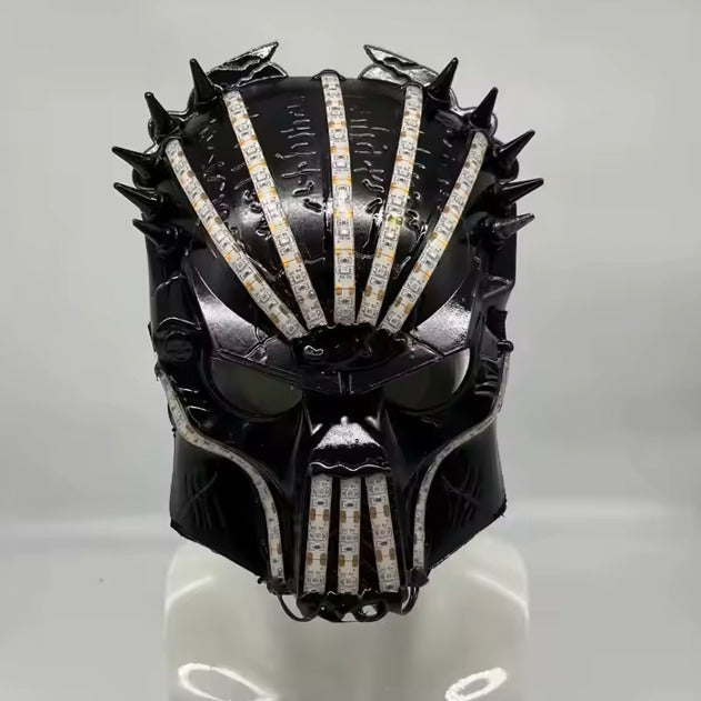 Custom Handmade Intruder Mask RaveNeon Predator Horror for Halloween Livet Punk Cosplay Robot Mask PVC Material