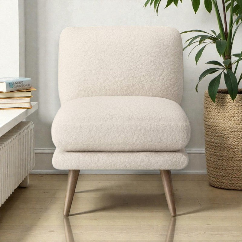 Harper Faux Fur Slipper Chair - Yalz Store