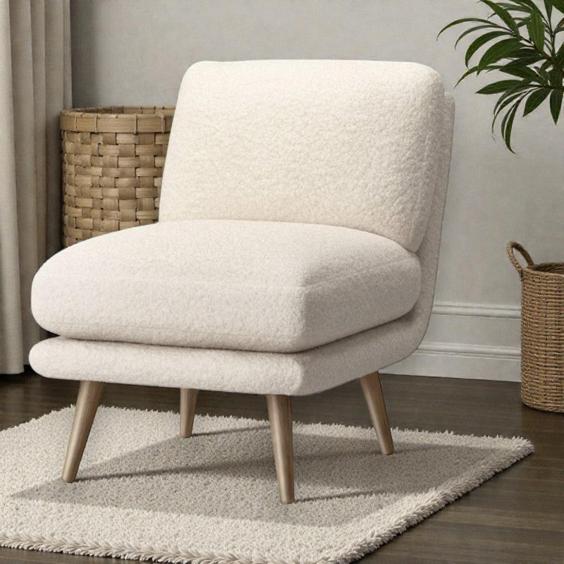 Harper Faux Fur Slipper Chair - Yalz Store