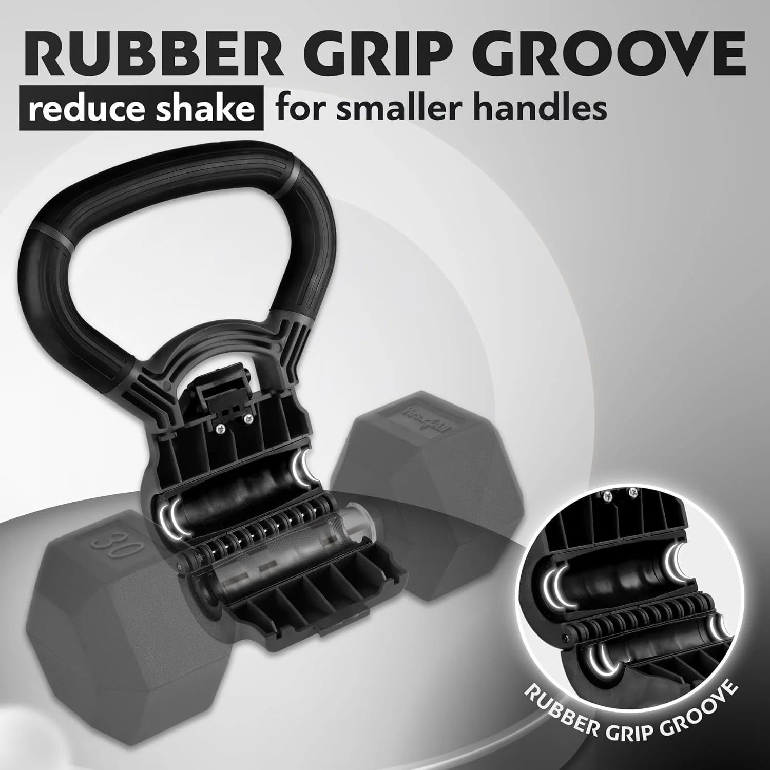 Dumbbell to Kettlebell Grip Handle – Adjustable Weight Handle for Home Gym Strength Training - Yalz Store