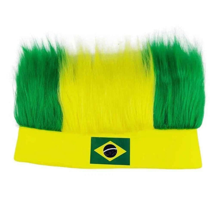 World Cup 2026 Fan Wig Headband Set - 2PCS Soccer Party Hair Accessories for Brazil