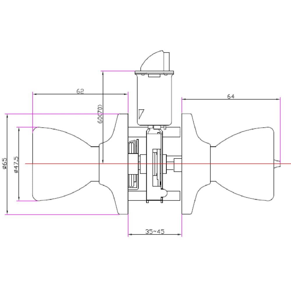 Oil Rubbed Bronze Terrace Door Lockset – Getaway Style, R3 Backset