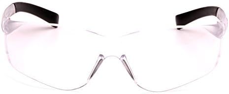 Protective Safety Glasses, Black Frame, Indoor-Outdoor Mirror Lens