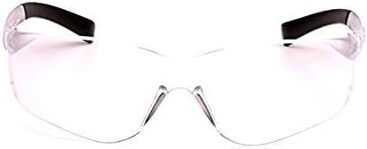 Protective Safety Glasses, Black Frame, Indoor-Outdoor Mirror Lens