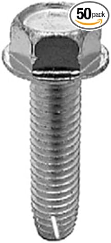 5/16-18 x 1" Slotted Hex Washer Head Thread Cutting Screws – Zinc-Plated Steel, 25-Pack