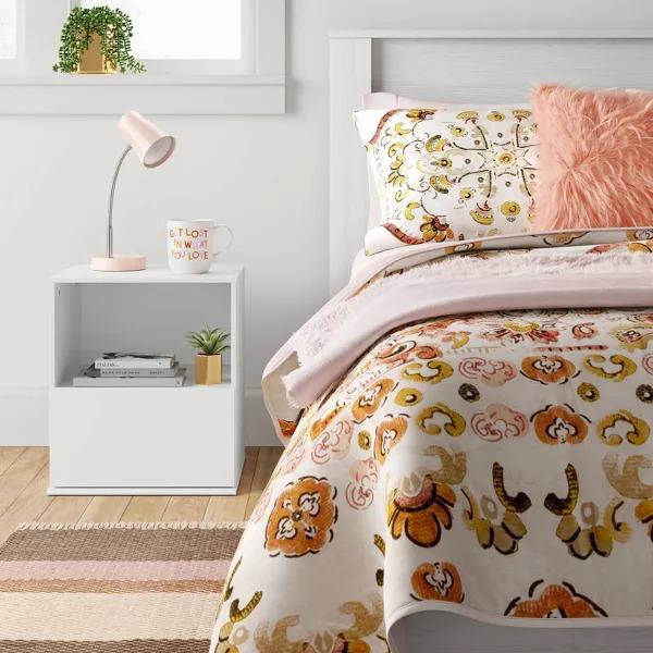 1 Drawer Modular Dorm Nightstand White - Room Essentials