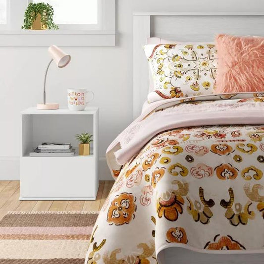 1 Drawer Modular Dorm Nightstand White - Room Essentials