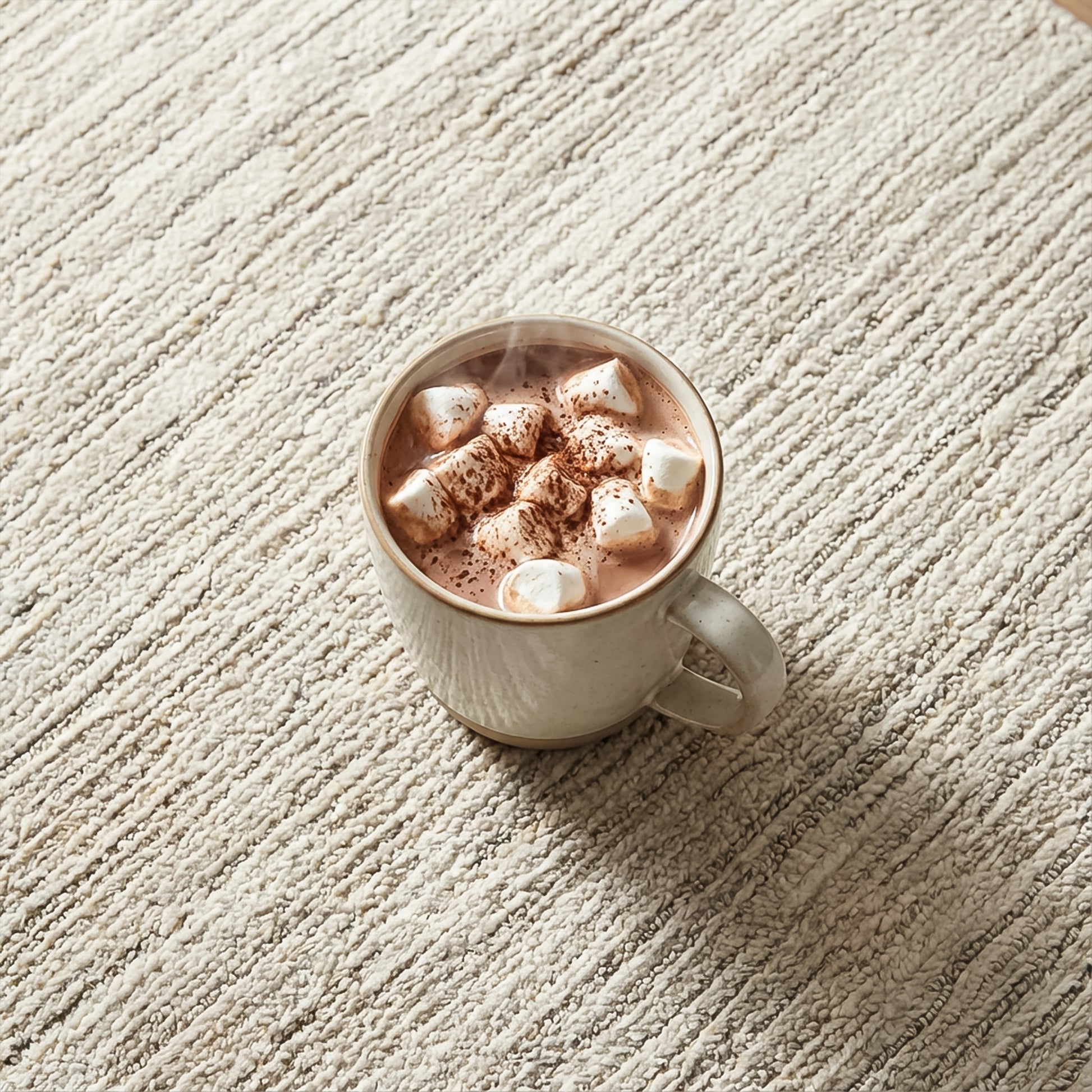 Illume Ivory Beige Area Rug – 6'6" × 9'6" – Modern Minimalist Texture - Yalz Store