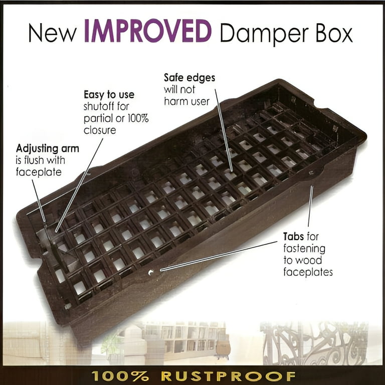 Scroll Pattern Floor Register – 2" x 10" Brushed Nickel - Yalz Store