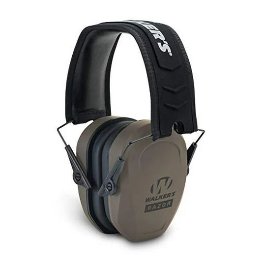 Walker's Razor Slim Passive Earmuff - Ultra Low-Profile Earcups - Flat Dark Earth (GWP-RSMPAS-FDE)