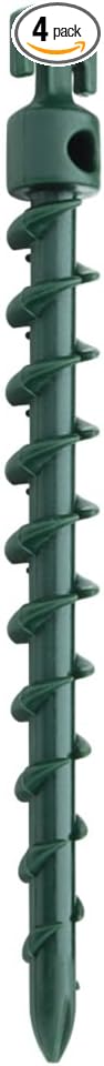 7.5-Inch Heavy Duty Spiral Ground Anchors – 4-Pack Multipurpose Outdoor Stakes for Tents, Gardening, and Landscaping