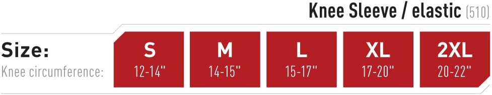 McDavid 510 Elastic Knee Support, Large, Black