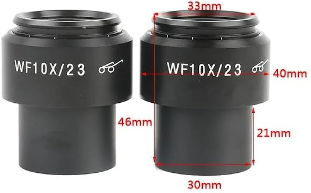 Widefield Microscope Eyepiece WF10X/23, 30mm Diameter, Adjustable Stereo Microscope Lens
