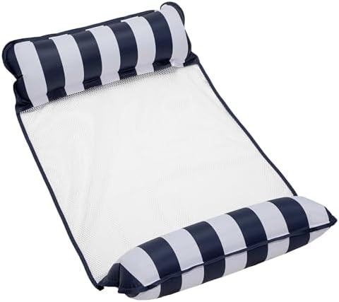 Aqua Original 4-in-1 Monterey Hammock Pool Float & Water Hammock â€“ Multi-Purpose, Inflatable Pool Floats for Adults â€“ Patented Thick, Non-Stick PVC Material â€“ Navy