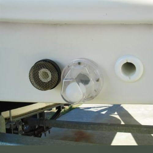 T-H MARINE Flow-Max Boat Self-Bailing Ball Scupper Valve - Positive Sealing Ball Drain Replaces Old Flapper Scuppers - Fits Over 1-1/8" Motorwell Tubes