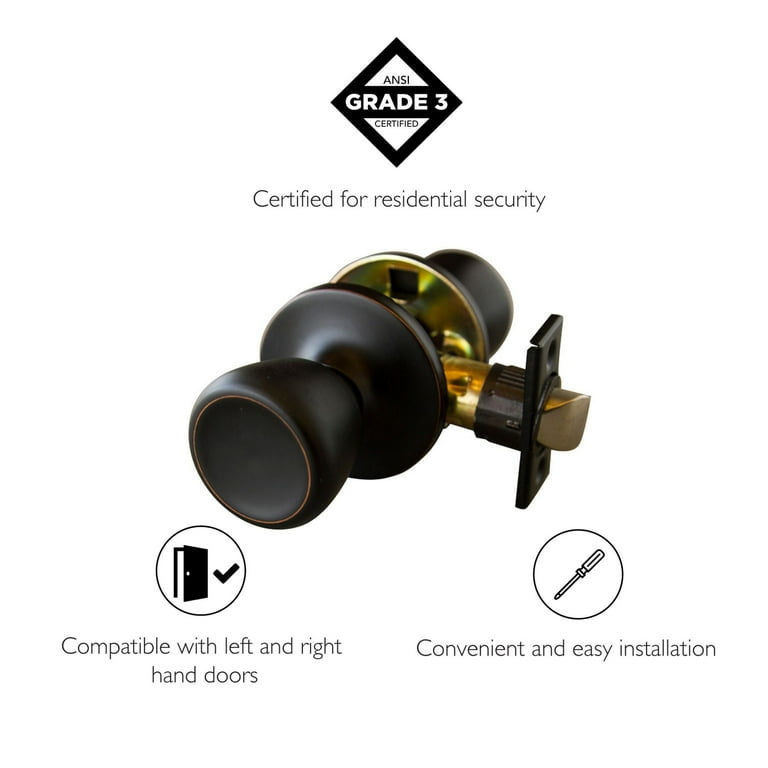 Oil Rubbed Bronze Terrace Door Lockset – Getaway Style, R3 Backset