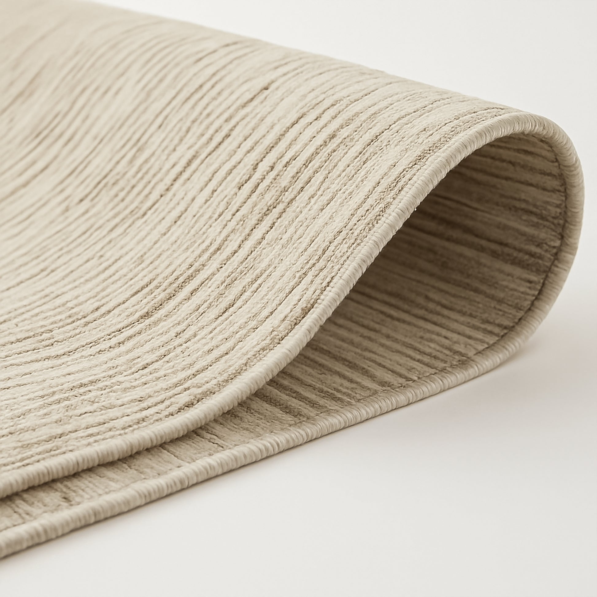 Illume Ivory Beige Area Rug – 6'6" × 9'6" – Modern Minimalist Texture - Yalz Store