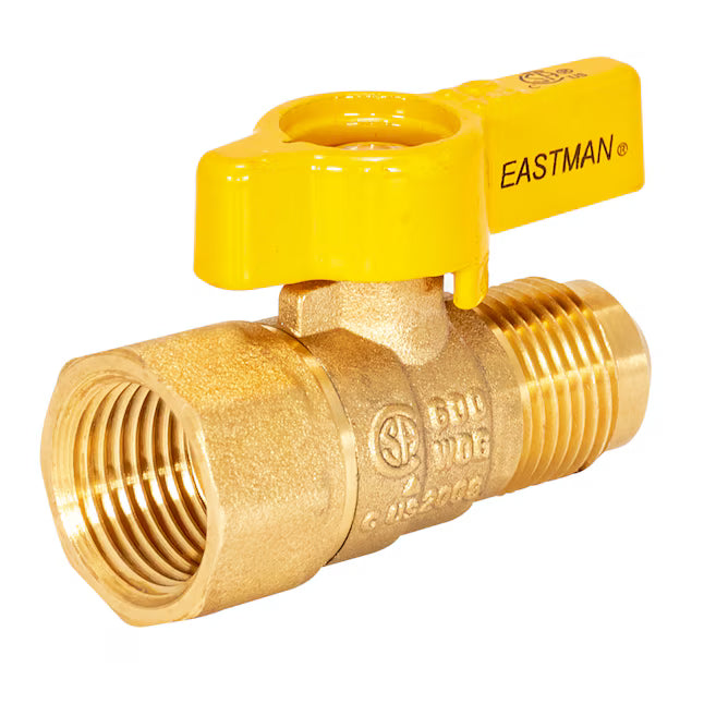 1/2-inch OD Flare x 1/2-inch FIP Heavy-Duty Brass Gas Ball Valve