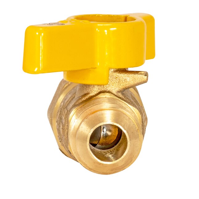 1/2-inch OD Flare x 1/2-inch FIP Heavy-Duty Brass Gas Ball Valve