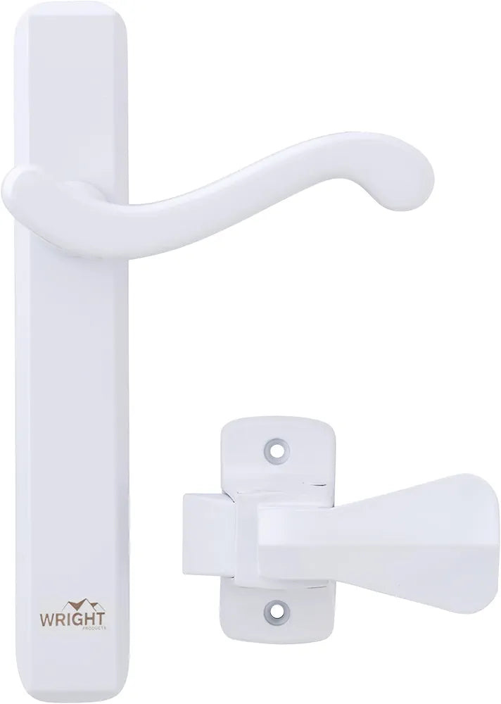 Surface-Mount Lever Latch for Screen & Storm Doors – White - Yalz Store