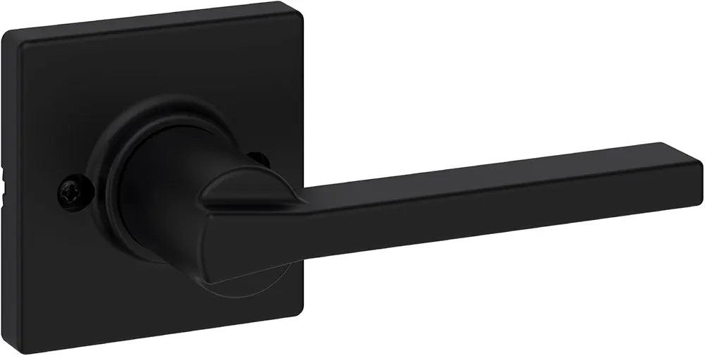 Closet and French Door Dummy Lever Handle, Single-Sided, Matte Black