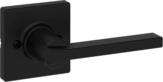 Closet and French Door Dummy Lever Handle, Single-Sided, Matte Black
