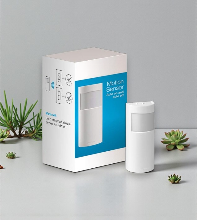 Lutron Caseta Smart Lighting Auto On and Off Motion Sensor, For Dimmers, Switches, and Fans Controls, No Wires Required, PD-OSENS-WH, White