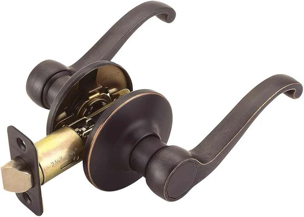 Oil Rubbed Bronze Passage Door Lever – Scroll Design for Hall & Closet Doors