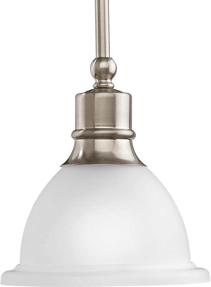 Progress Lighting P5078-09 Madison Pendants, 7-1/2-Inch Diameter x 8-Inch Height, Brushed Nickel