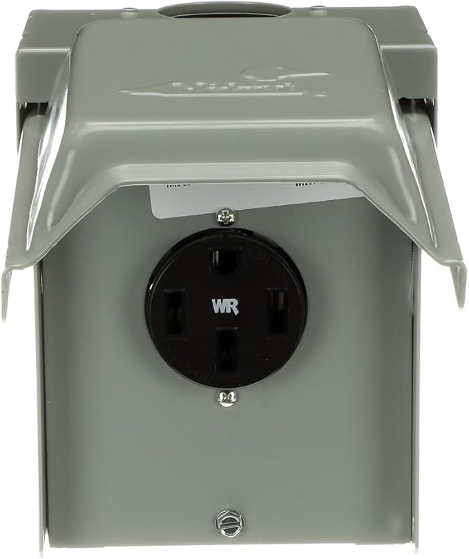 MIDWEST U054P â€¢ Weatherproof Temporary RV Outlet â€¢ 50A 14-50 RWR â€¢ Power Supply â€¢ Volts AC: 120/240V â€¢ Fully Compliant