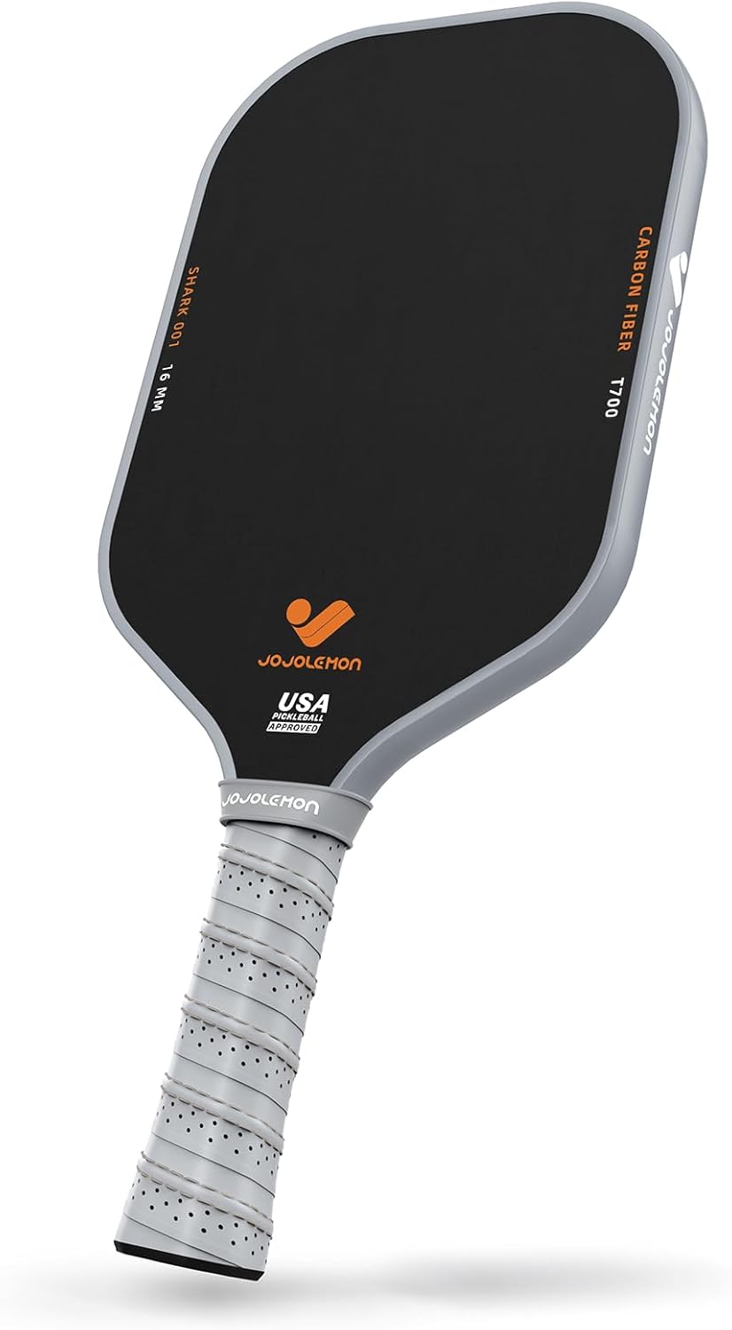 JOJOLEMON Pickleball Paddles, Hybrid Carbon Fiber & Kevlar Rackets with 16mm Polymer Honeycomb Core, Designed for Ultimate Spin & Precise Control - USAPA Approved
