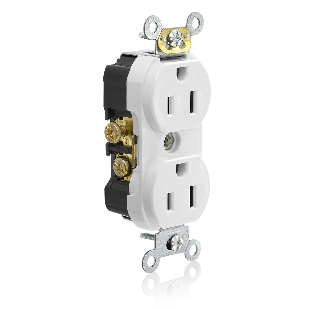 Duplex Receptacles of 15 A َ/ 125 V in White, 10 Units