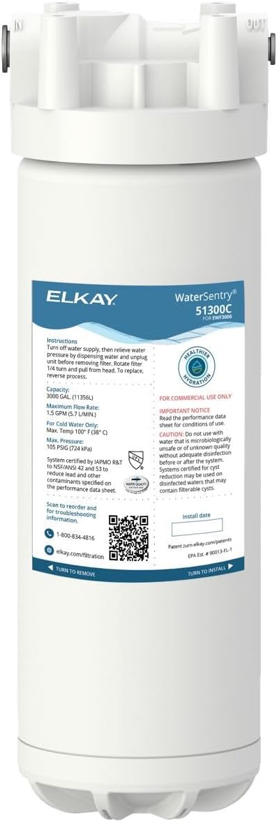 Elkay EWF3000 WaterSentry Plus Filter Kit for Elkay EZH2O Bottle Fillers - N/A
