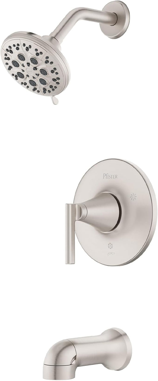 Pfister Vedra Tub & Shower Trim Kit, Valve and Cartridge Included, 1-Handle, Polished Chrome Finish, 8P8WS2VEDC