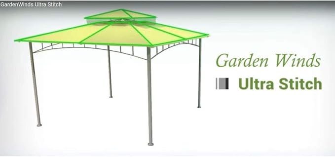 Garden Winds Universal Pergola Replacement Canopy - Standard 350 - Stripe Stone