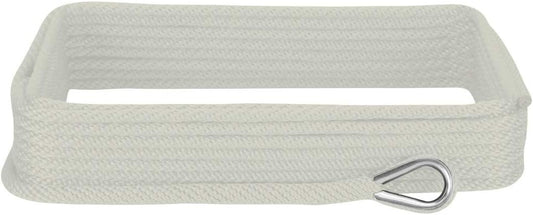 Extreme Max 3006.2045 BoatTector Solid Braid MFP Anchor Line with Thimble - 3/8" x 50', White